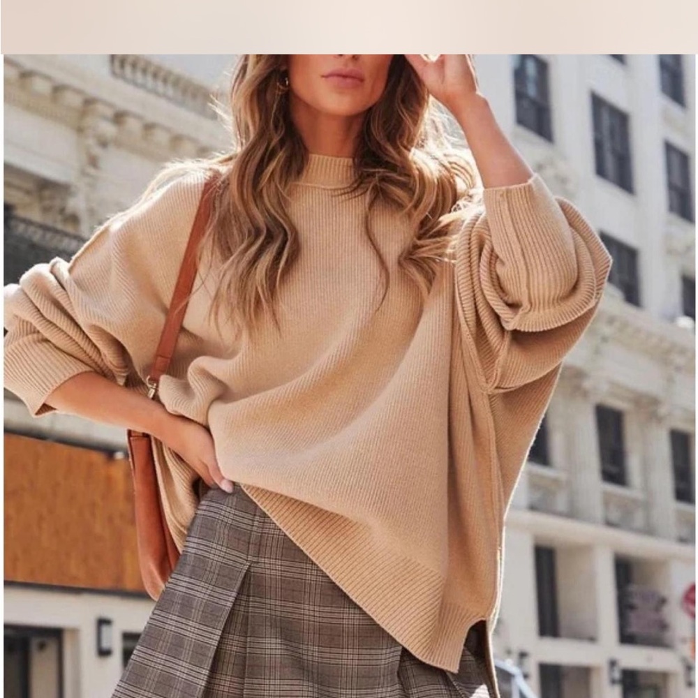 Vici Elouise Cream Oversized Sweater-size Small - Picture 2 of 5